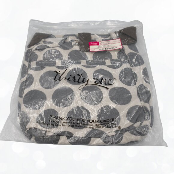 NWT Crossbody bag Thirty-One Retro Metro Crossbody | Grey Mod Dot | NIP - Picture 2 of 5